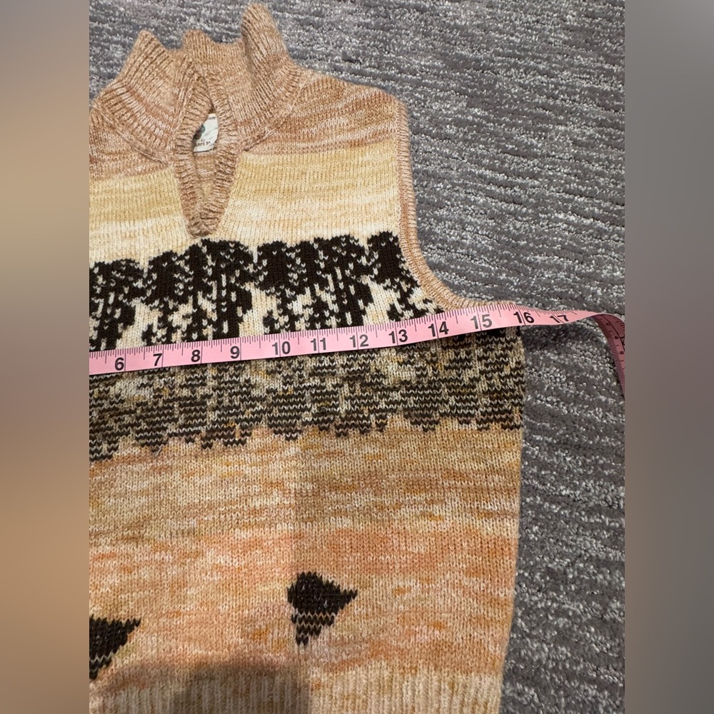 Vintage Arpeja Organically Grown Kids L Sweater Vest 70’s - Picture 4 of 5